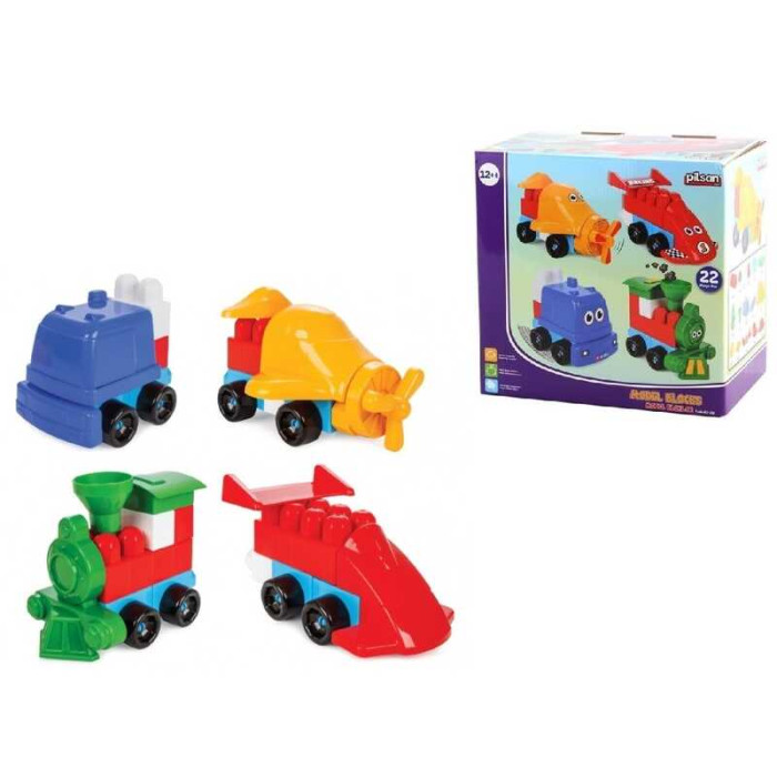 Конструктор-машина 03-213 Pilsan 4 варианта сборки 22 детали Pilsan