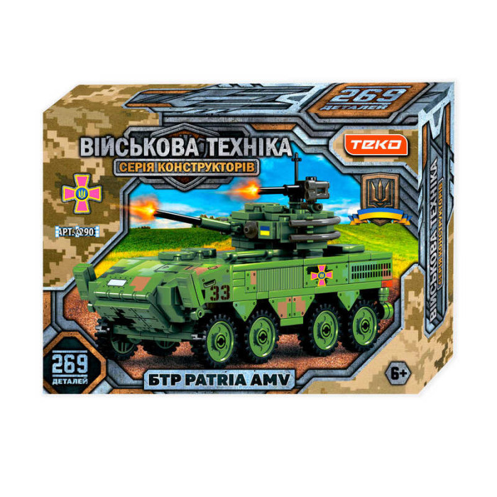 Конструктор Военная техника 42903 Teko 269 деталей БТР PATRIA AMV Teko