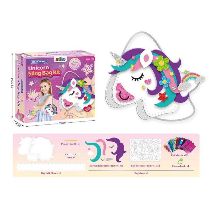 Сшей сам набор для создания сумочки A 2206 B 50+ деталей фетр нитки безопасная игла декор в коробке