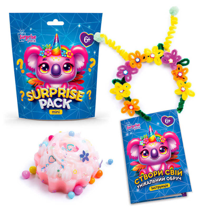 Набір для творчості із сюрпризами Surprise Pack Mini 5 VT8040-05 Vladi Toys обруч пухнасті палички сквіш в пакеті Vladi Toys