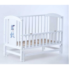 Ліжечко дитяче ЛІЛІ-2 Зайчик шарнір-підшипник з відкидною боковиною