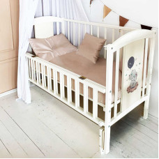 Ліжечко дитяче ЛІЛІ-2 Слоник шарнір-підшибник з відкидною боковиною
