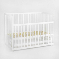 Ліжечко дитяче Софія-2 - шарнір-підшипник з опускною боковиною біла палочка