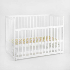 Ліжечко дитяче Софія-2 - шарнір-підшипник з опускною боковиною біла палочка