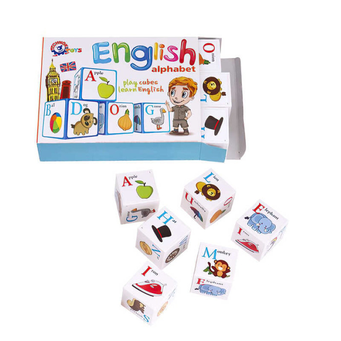 Кубики 12 шт Английская абетка 1325 Technok Toys Technok Toys
