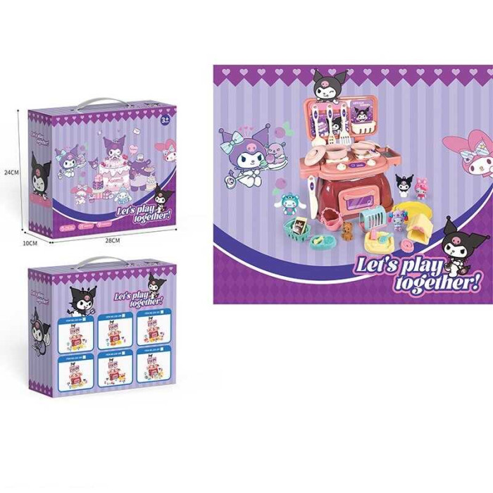 Кухня 228-10 F духова піч 23 х 10х 20 см посуд плита каструля сковорідка ніж лопатка декоративна їжа герої