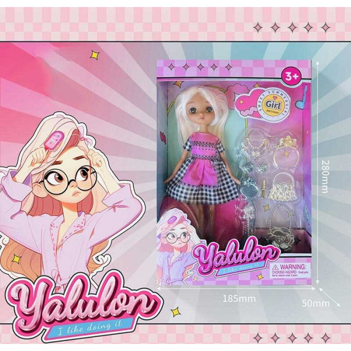 Кукла YL 611-12Высота: 24 смИмитация стеклянных глазАксессуары обувьВ коробке Yala baby