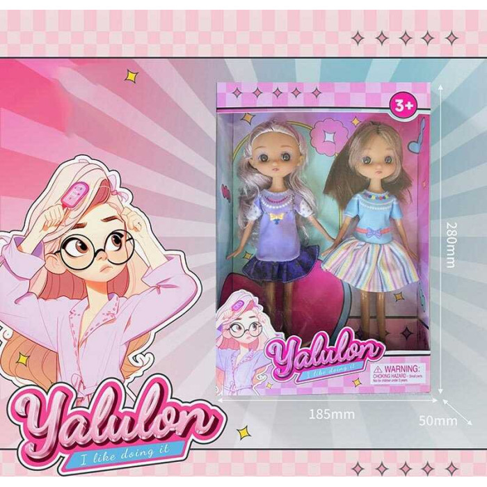 Набор кукол YL 611-13 2 куклы высота: 24 см имитация стеклянных глаз обувь Yala baby
