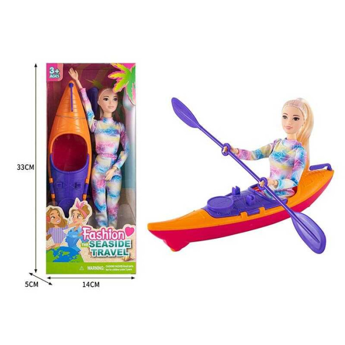 Лялька ST 55669-9 висота 30 см каяк з веслом