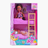 Кукла Sofi 72613 Ночевка у подружки 2 куклы двухэтажная кровать высота куклы 11 см