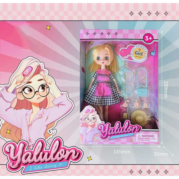 Кукла YL 611-6Высота: 24 смИмитация стеклянных глазАксессуары обувьВ коробке Yala baby