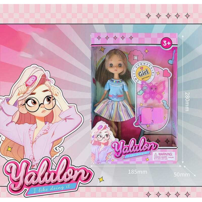 Лялька YL 611-7 висота: 24 см імітація скляних очей аксесуари взуття Yala baby