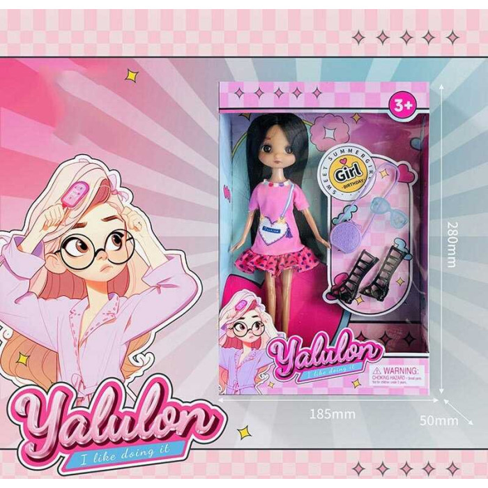 Кукла YL 611-8Высота: 24 смИмитация стеклянных глазАксессуары обувьВ коробке Yala baby