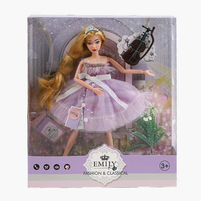 Кукла QJ 118 диадема скрипка цветок высота 30 см