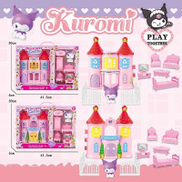 Замок JX 731 KF 2 види висота 24см герой ліжечко крісло диван парканчик в коробці