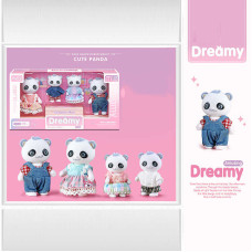 Флоксові тварини 6699 A 4 “Панди” 4 штуки рухомі кінцівки в коробці ВИДАЄТЬСЯ ТІЛЬКИ МІКС ВИДІВ