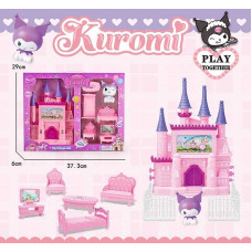 Замок JX 751 KF-1 герой підсвічування весела мелодія висота замку 24см ліжечко диван крісло парканчик