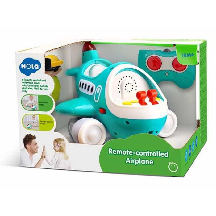 Літак на радіокеруванні НЕ 999500 Hola 2 фігурки рухомі деталі світло звук на батарейках Hola