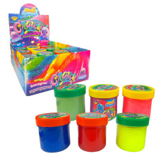 Лизун 23467 Пані Булька ЦІНА ЗА 12 ШТ 120 г ароматизований середня банка перламутр 12 кольорів МІКС Пані Булька