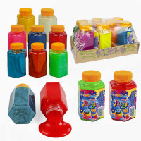 Лизун блискучий Мега об`єм 66816 ЦІНА ЗА 7 ШТУК У БЛОЦІ Пані Булька 200 мл ароматизований перламутр Пані Булька