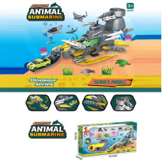 Підводний човен SY 9940 “Субмарина” 6 фігурок тварин розкладається механічний запускач 2 пушки снаряди рухомі елементи