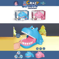 Зубастик 6885 2 кольори Бегемот механічний