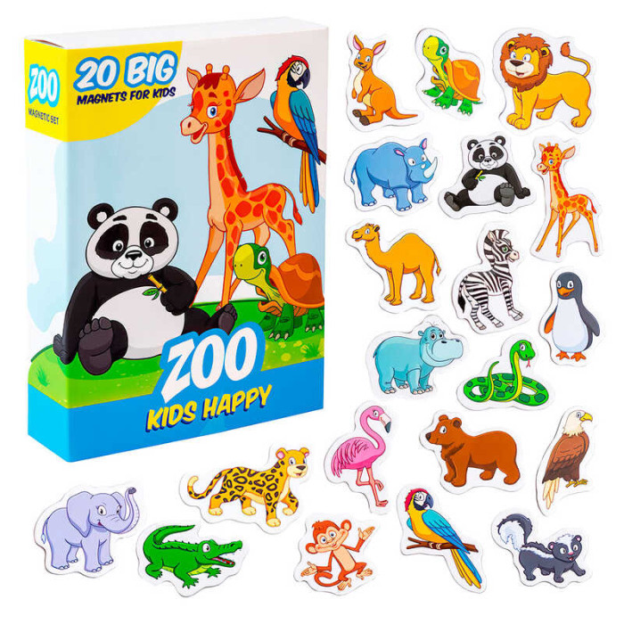 Набір магнітів Kids Happy Zoo ML4031-01 EN (70) Magdum англ мова в коробці