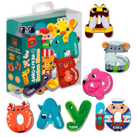 Гра розвиваюча магнітна Диво-букви Абетка (укр) - VT5411-18 (20) Vladi Toys
