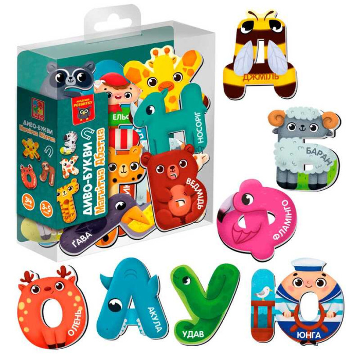 Гра розвиваюча магнітна Диво-букви Абетка (укр) - VT5411-18 (20) Vladi Toys