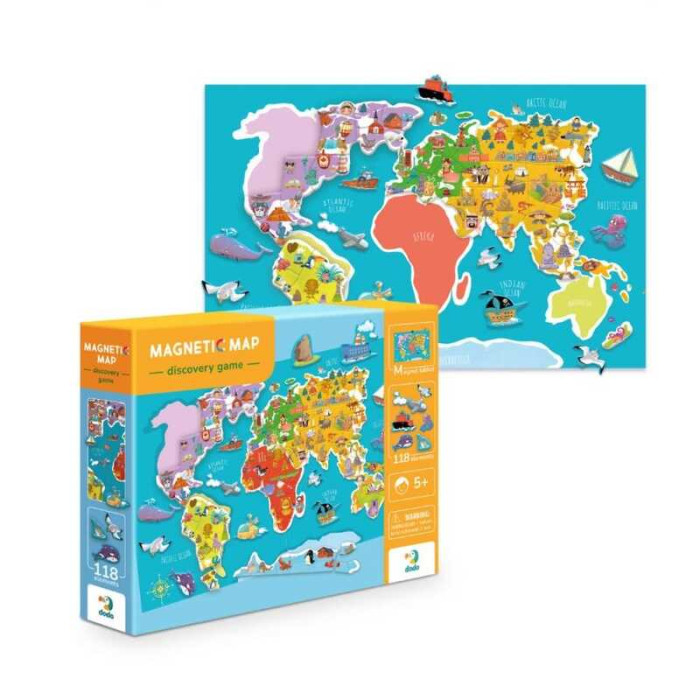 Развивающая магнитная игра Магнитная карта 200201 120 элементов Dodo Dodo