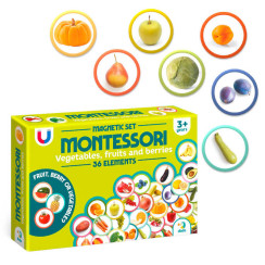 Магнітний набір Монтесорі «Овочі фрукти і ягоди» 200272 Dodo 36 елементів в коробці Смачні Фрукти і Овочі Dodo
