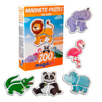Магнитные пазлы для детей Zoo ML4031-18 на английском языке в коробке