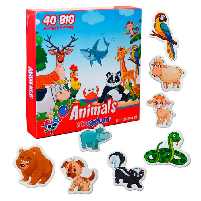 Набір магнітів Animals ML4031-16 (24) Magdum 40 магнітів в коробці