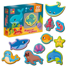 Набір магнітів Морські мешканці українською Vladi Toys VT 3106-27 Vladi Toys