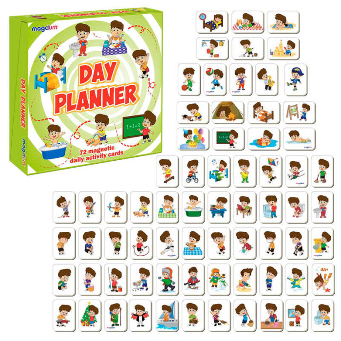Набір магнітів Day planner ML4032-03 (12) Magdum 72 магніти в коробці