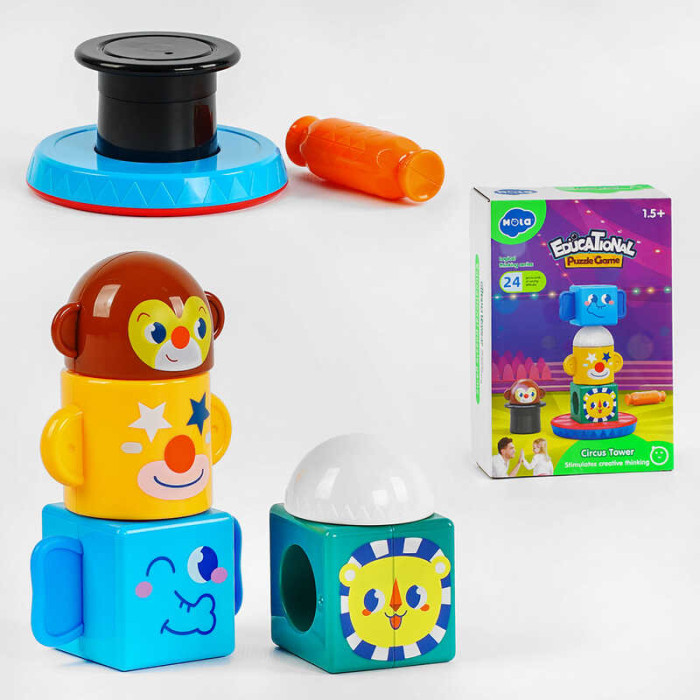 Магнітна гра E 7981 Hola арена цирку 8 магнітів 24 види складання гри Hola