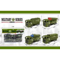 Набір машин YM-C 11 4 штуки військова техніка інерція у пакеті