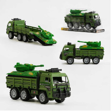 Військова техніка 102 вантажівка і танк вантажівка з інерцією в слюді