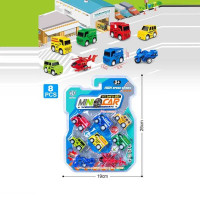 Набір машин 898 E-102 інерція 6 машинок 1 мотоцикл 1 гвинтокрил в слюді