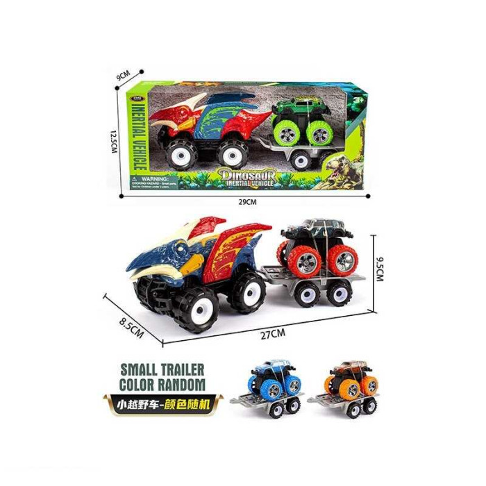 Набір машин 6199-2 K 2 машинки причіп інерція в коробці