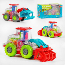 Спецтехніка X 555-52 Екскаватор 3D підсвічування мелодія прозорий корпус рухомі шестерні тріскачка