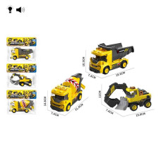 Спецтехніка HH 3021 3 види інерція звук підсвічування в пакеті ВИДАЄТЬСЯ ТІЛЬКИ МІКС ВИДІВ Дитяча іграшка