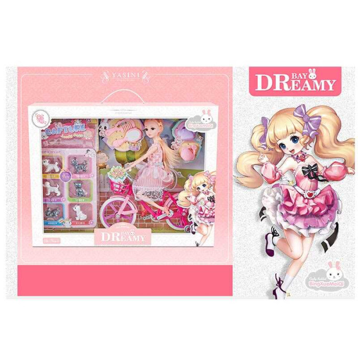 Лялька 6625 має точки артикуляції велосипед 6 фігурок собак аксесуари висота 30 см