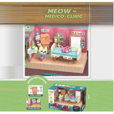 Набір меблів HY 109 C2 “Кардіокабінет” підсвічування мелодії фігурки тварин муляжі медичних інструментів меблів та обладнання