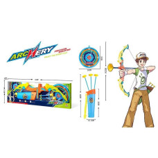 Лук 8002 довжина 60 см підсвічування футляр для стріл мішень 3 стріли з присосками в коробці