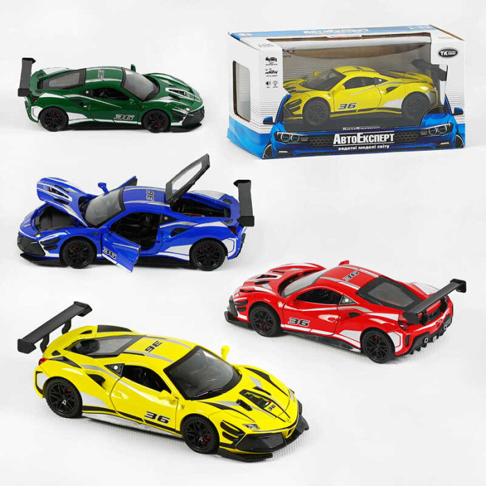 Машинка 10820 Авто Эксперт 4 цвета металлопластик 1:32 звук свет инерция подвижные элементы МИКС ВИДОВ Авто Експерт