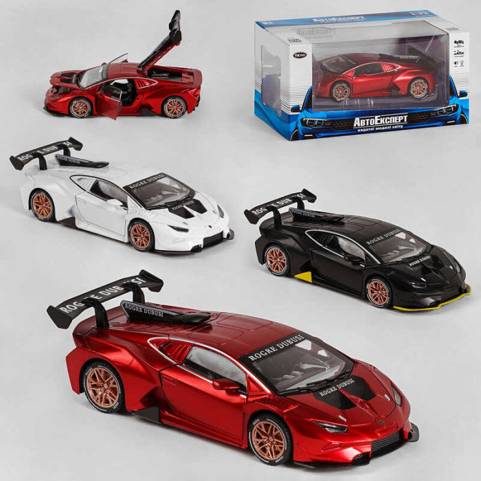 Машинка ТК - 3026 Авто Эксперт 3 вида металлопластик 1:32 свет звук инерция открывающаяся дверь багажник капот Авто Експерт