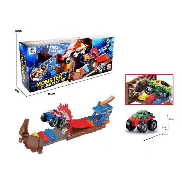 Набір машин HC 38073 3 машинки металопластик рампа для трюків