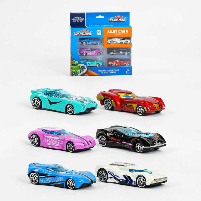 Набір машин 8619 металопластик 6 шт