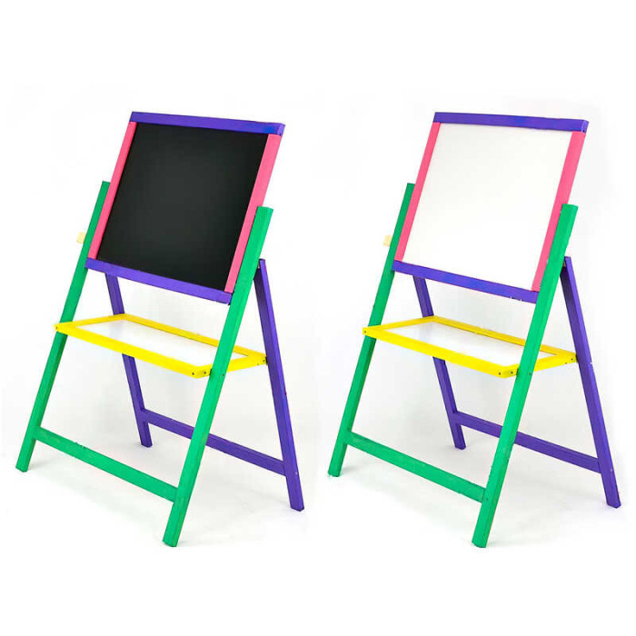 Мольберт магнитный вращается Мася - цветной 150 Доска Ш40 * в55см Подставка Ш55 * в110см материал сосна Мася